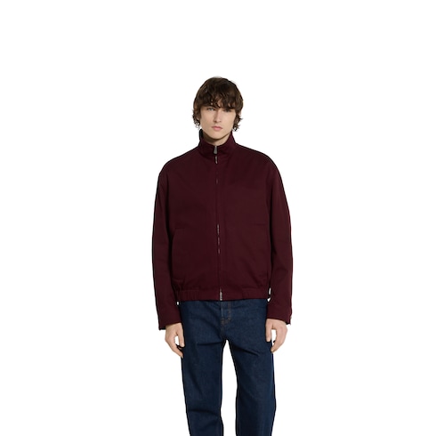 Cotton gabardine jacket with logo  Detail 3