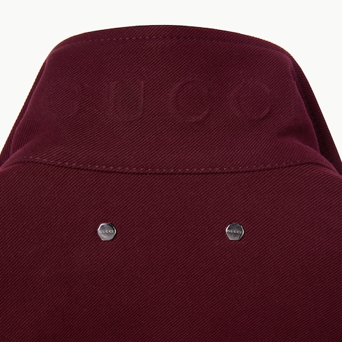 Chaqueta de gabardina de algodón con logotipo
