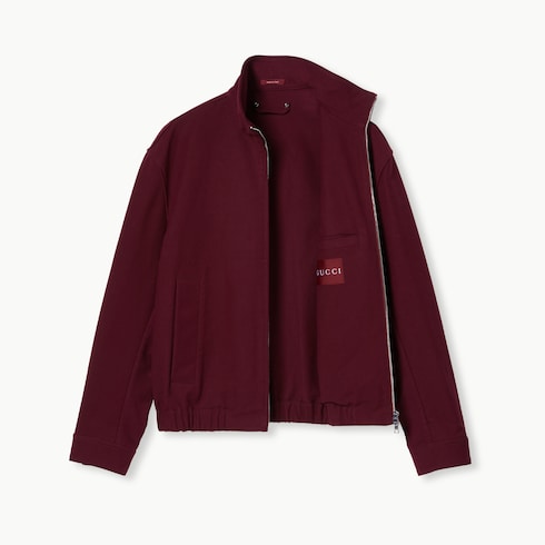 Cotton gabardine jacket with logo  Detail 7