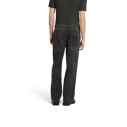 Delavé cotton canvas pant with logo 