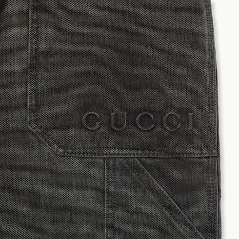 Delavé cotton canvas pant with logo 