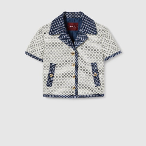 Chaqueta de rizo de algodón con rombos

