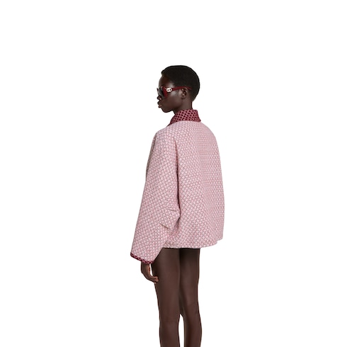 Diamond cotton bouclé zip jacket