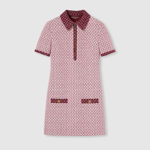 Vestido de rizo de algodón con rombos
