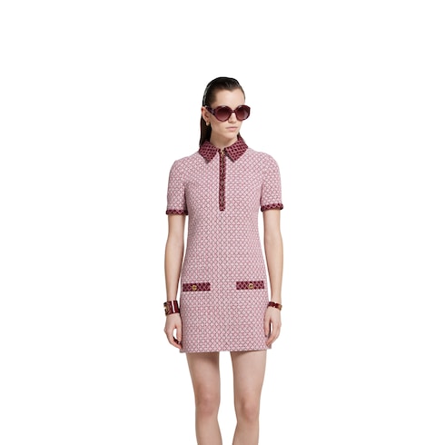 Diamond cotton bouclé dress