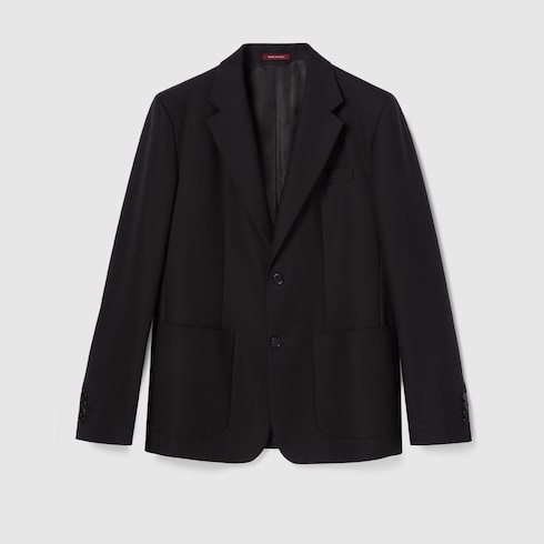 Single breasted cotton canvas jacket