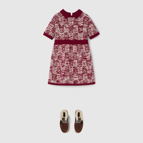 Children's GG wool jacquard dress