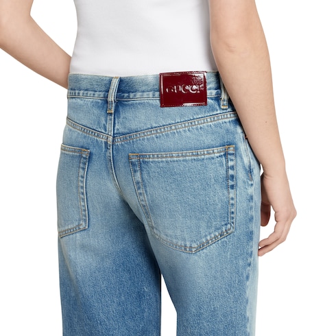 Straight fit denim pants