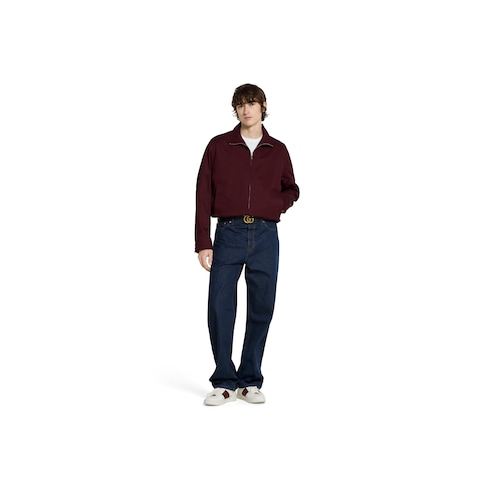 Chaqueta de gabardina de algodón con logotipo