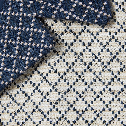 Veste en coton bouclé motif diamant
