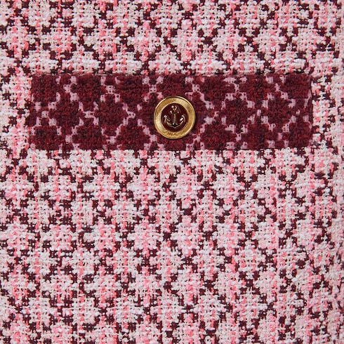 Vestido de rizo de algodón con rombos
