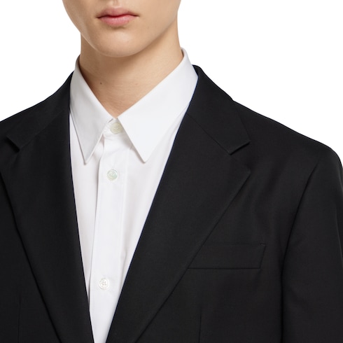 Single breasted cotton canvas jacket