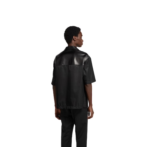 Poloshirt aus weichem Leder mit Nylon