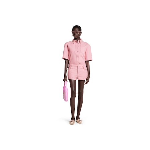 Chemise en denim avec broderie