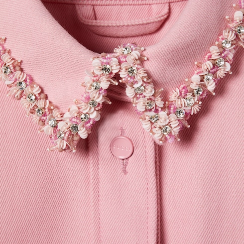 Denim shirt with embroidery Detail 6