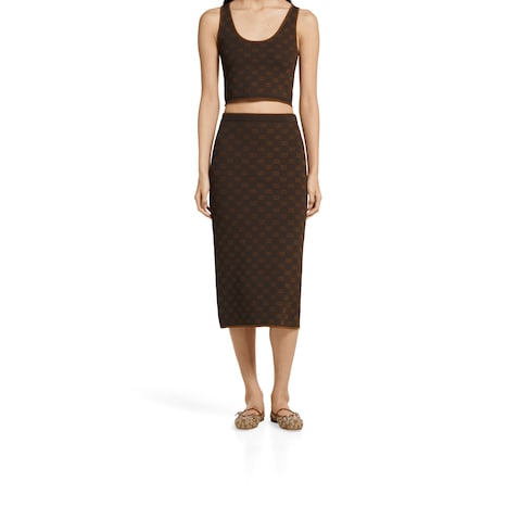 Stretch GG jacquard skirt
