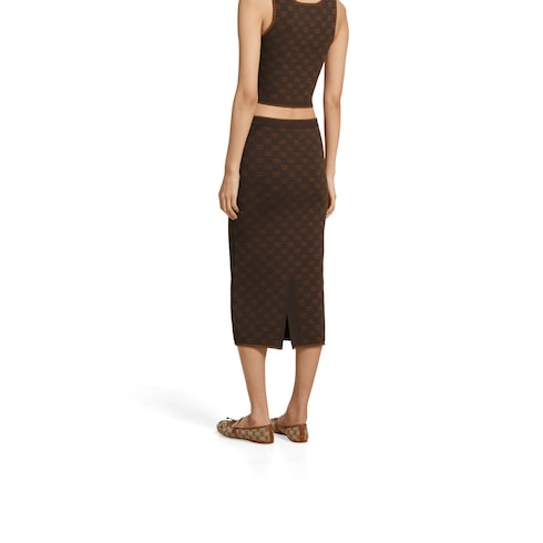 Stretch GG jacquard skirt