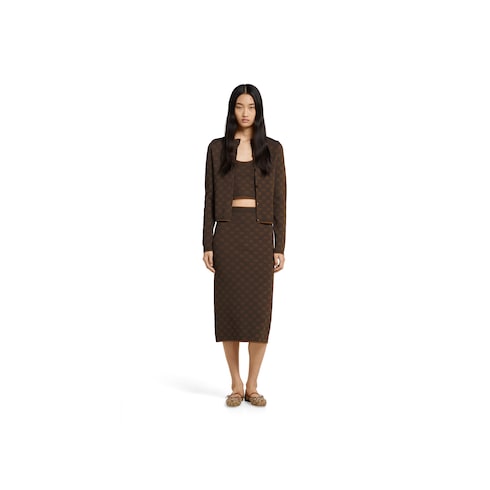 Débardeur en jacquard de viscose GG stretch