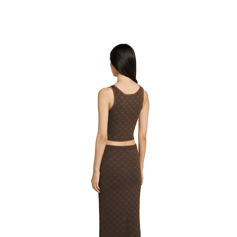 Débardeur en jacquard de viscose GG stretch