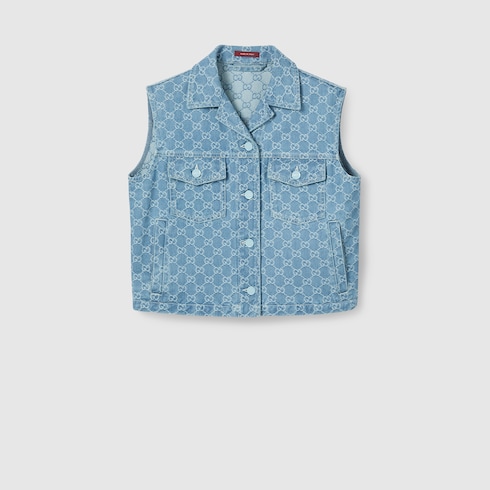 Veste en denim jacquard GG