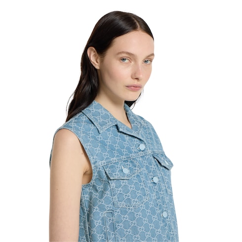 Veste en denim jacquard GG