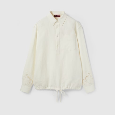 Linen shirt with embroidery