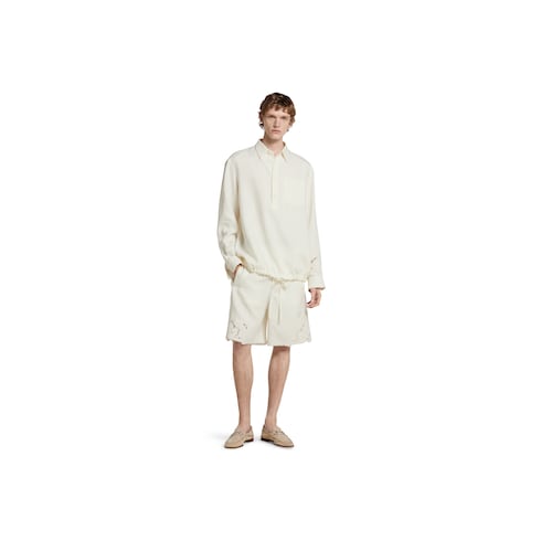 Linen shirt with embroidery
