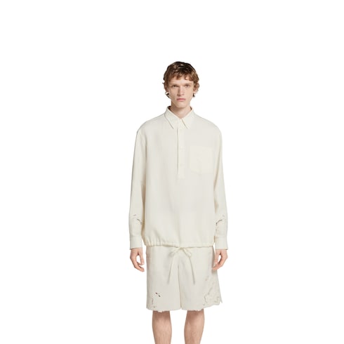 Linen shirt with embroidery