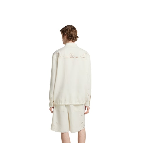 Linen shirt with embroidery