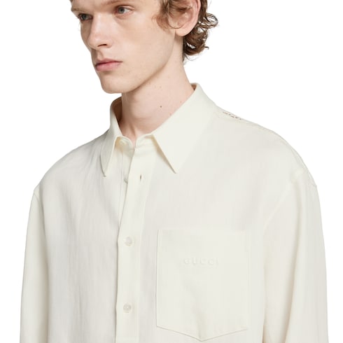 Linen shirt with embroidery