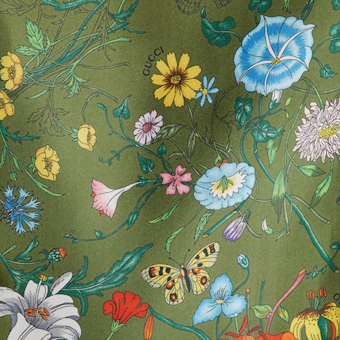 Pantalon en soie imprimée