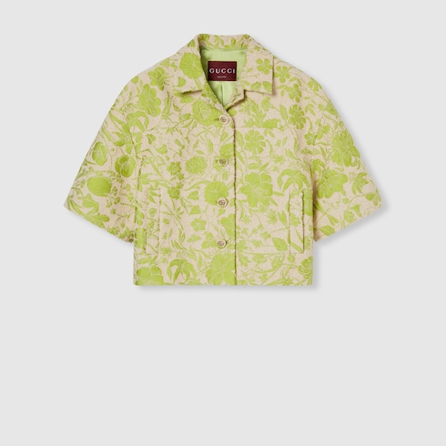 Veste en jacquard de coton bouclé Flora