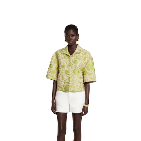 Veste en jacquard de coton bouclé Flora