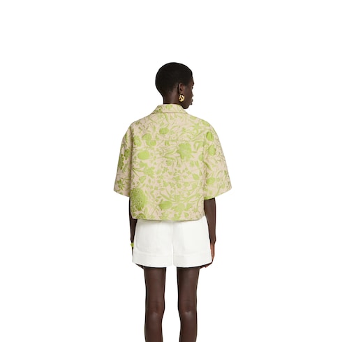 Veste en jacquard de coton bouclé Flora