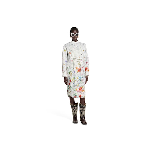 Robe en popeline de coton imprimé