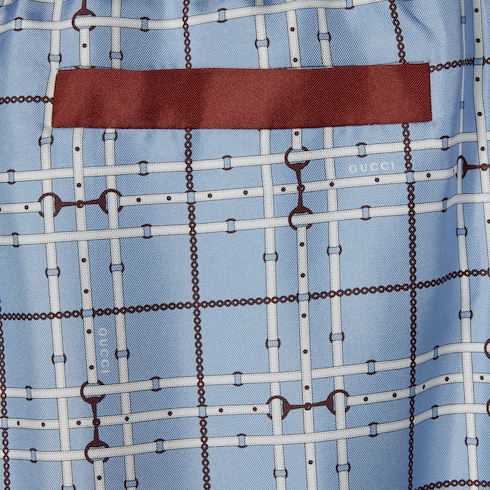 Pantalone in twill di seta stampato