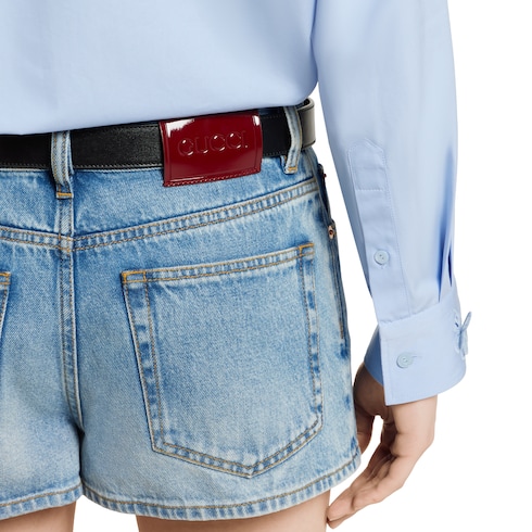 Stonewashed denim shorts Detail 5