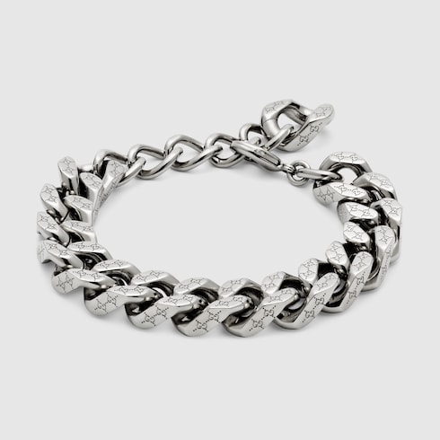 Bracciale a catena Gucci Signature con incisione