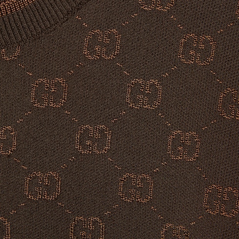 Stretch GG viscose jacquard cardigan