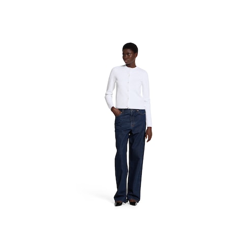 Stretch GG viscose jacquard cardigan