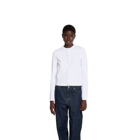 Stretch GG viscose jacquard cardigan