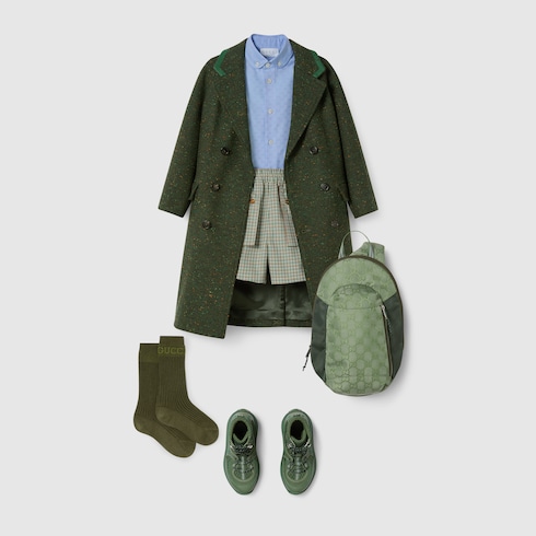 Manteau pour enfant en tweed de laine