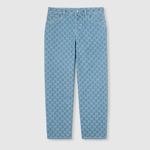Hose aus GG Denim-Jacquard
