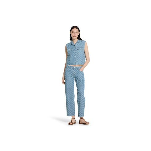 Hose aus GG Denim-Jacquard