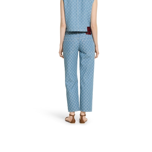 Hose aus GG Denim-Jacquard