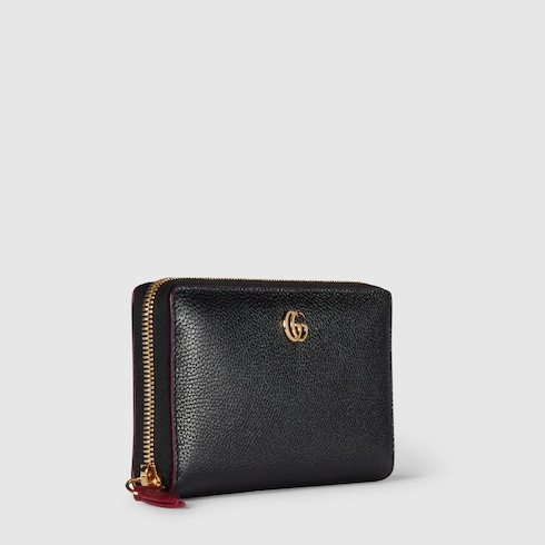 Zweifarbige GG Marmont Brieftasche mit Rundum-RV