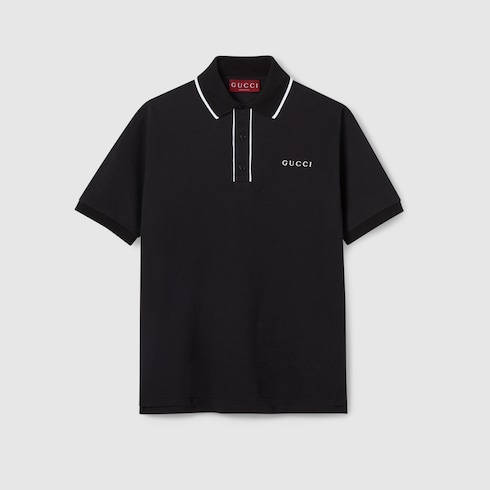 Polo de piqué de algodón con bordado