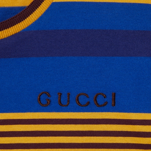 Camiseta infantil de algodón a rayas
