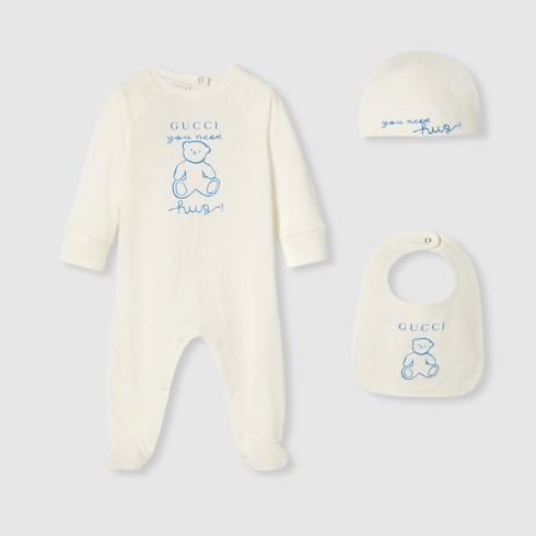 Baby cotton three-piece gift set