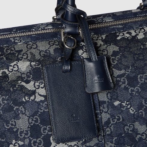 GG denim duffle bag